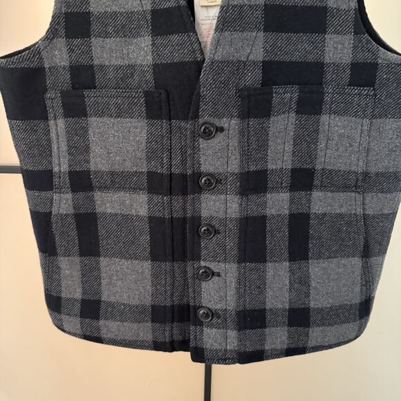 Ralph Lauren Denim & Supply Mens Black Plaid Vest Waistcoat Size Small Academia - Picture 10 of 14